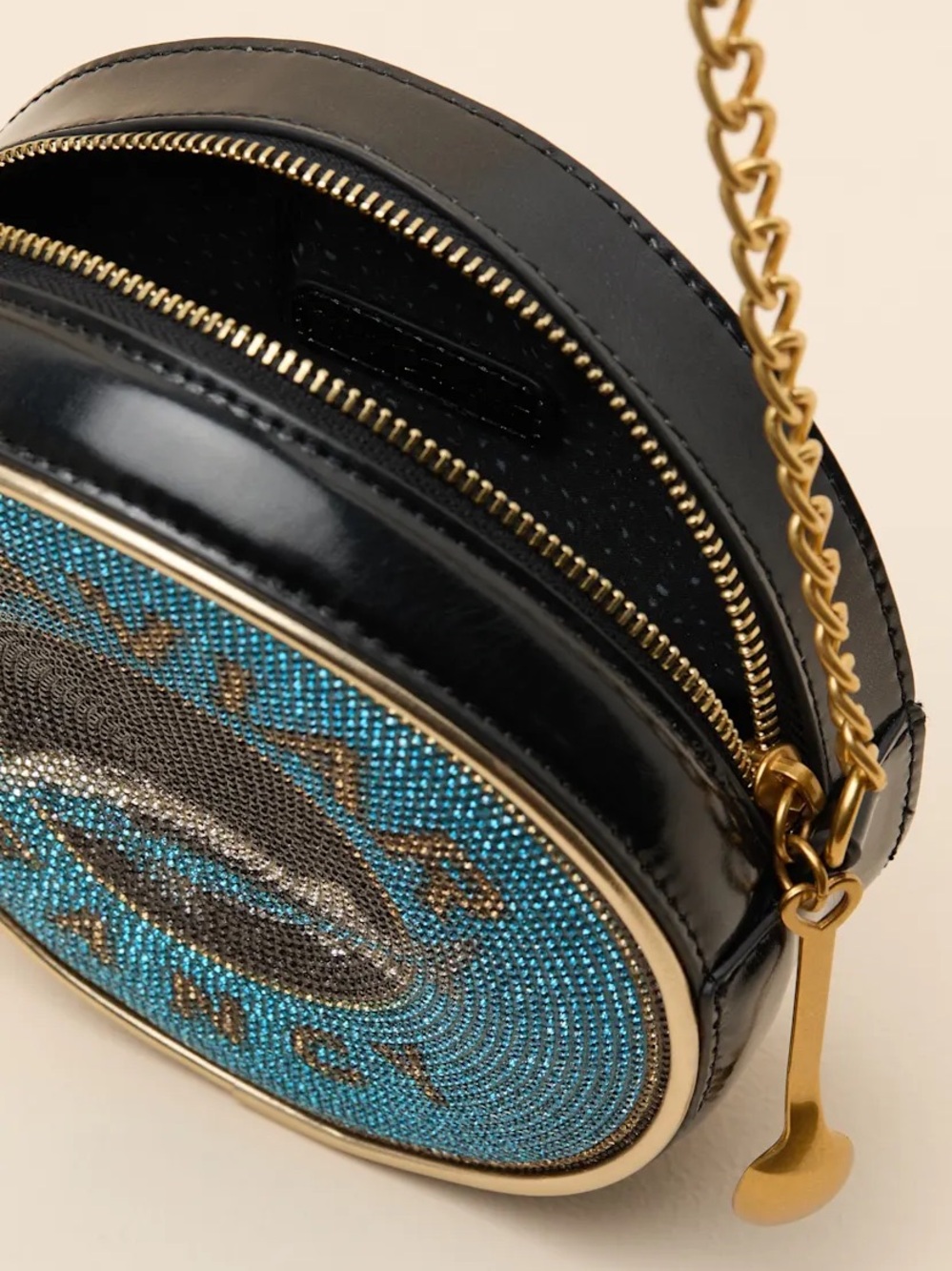 Betsey Johnson KITSCH CAVIAR CROSSBODY BLUE new with tags NWT - Picture 6 of 13